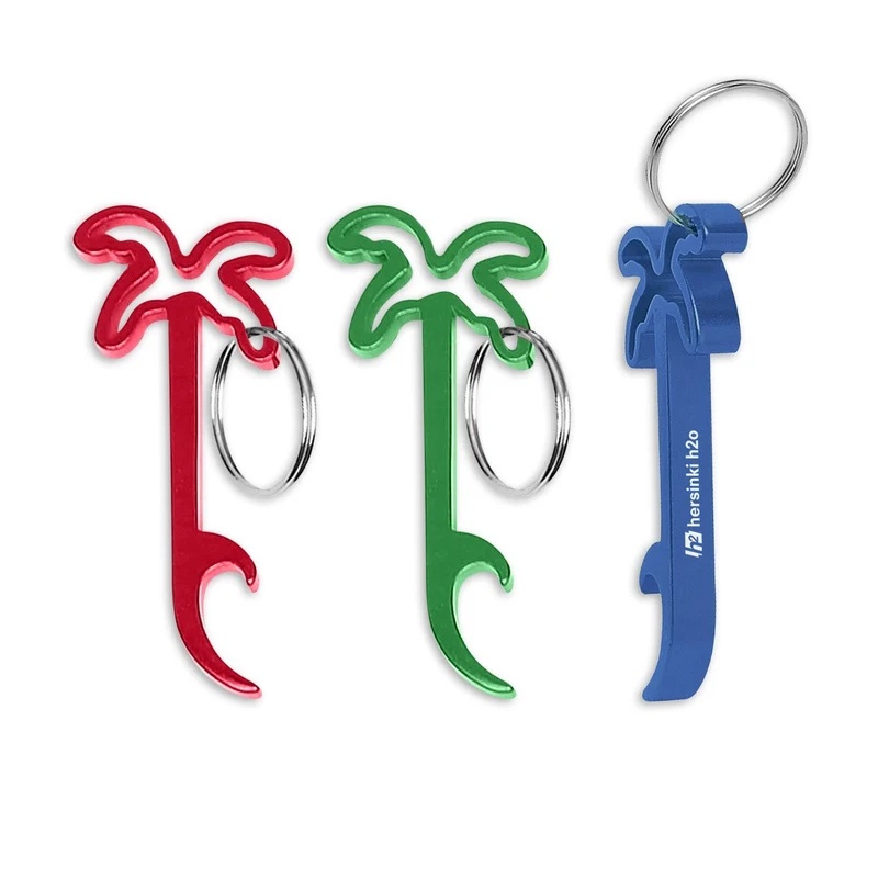 Palm Tree Bottle Opener Key Ring
