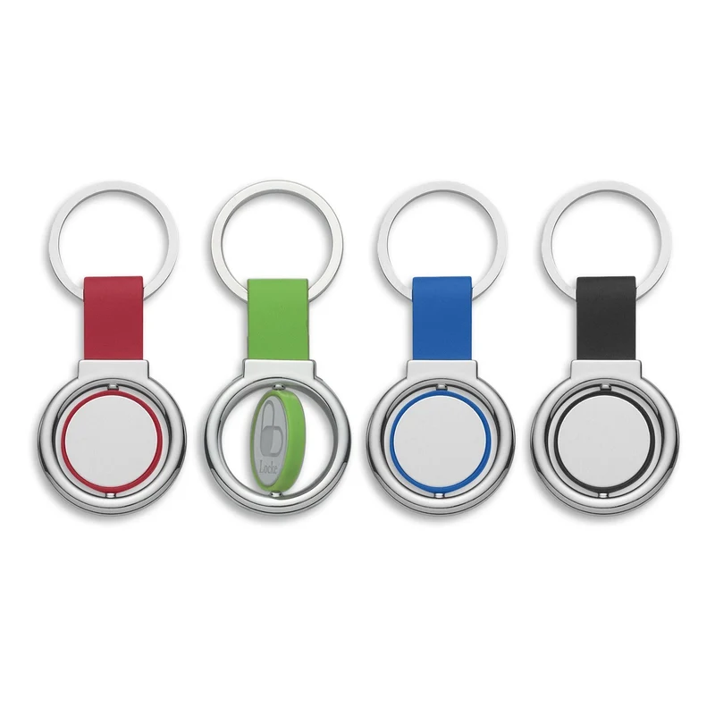 Circular Metal Spinner Key Ring