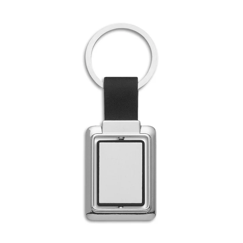 Rectangle Metal Spinner Key Ring