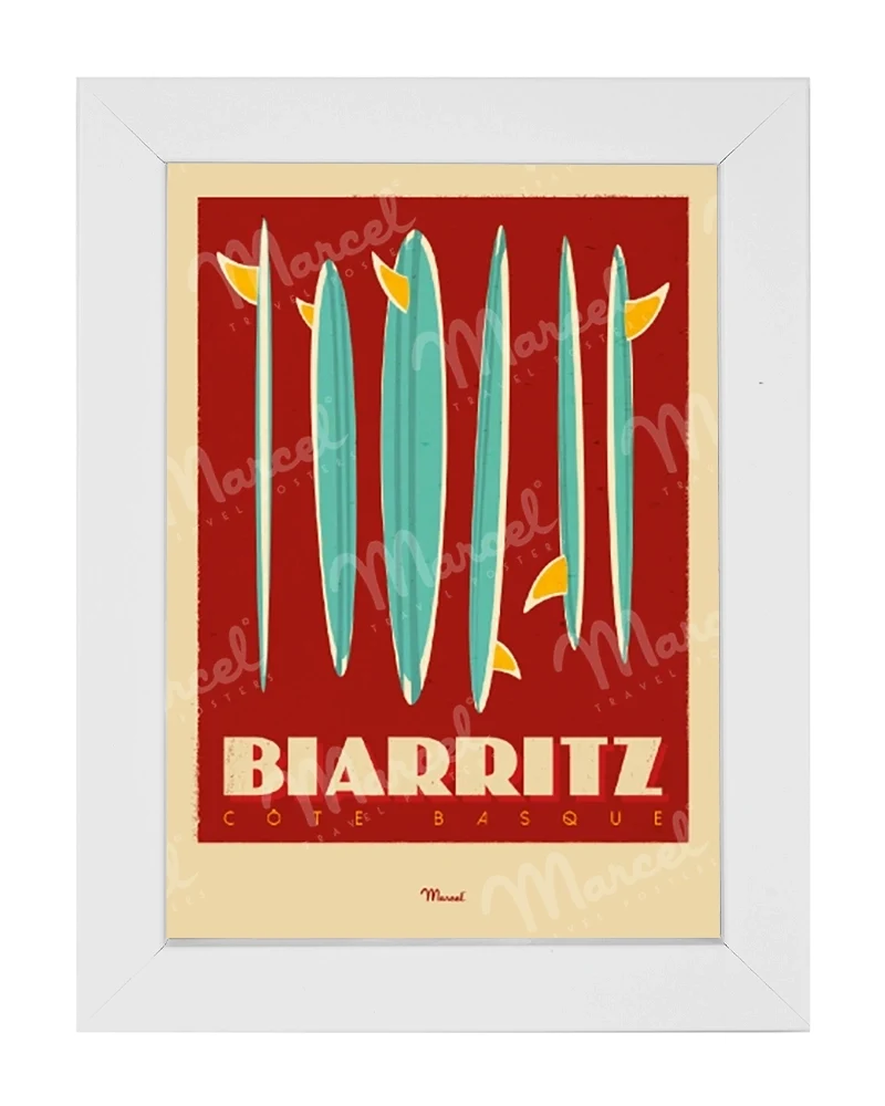 Carte Postale BIARRITZ "Surfboards"