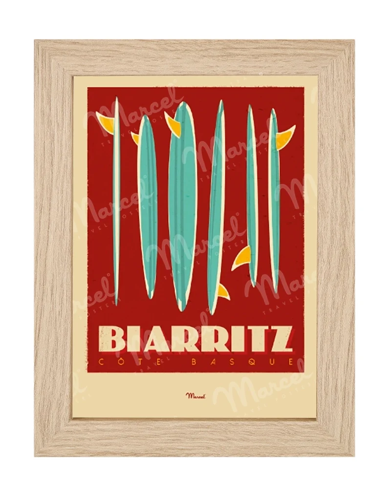 Carte Postale BIARRITZ "Surfboards"