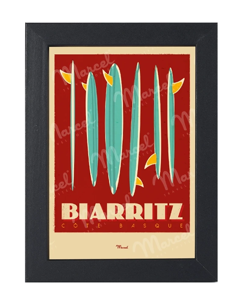 Carte Postale BIARRITZ "Surfboards"
