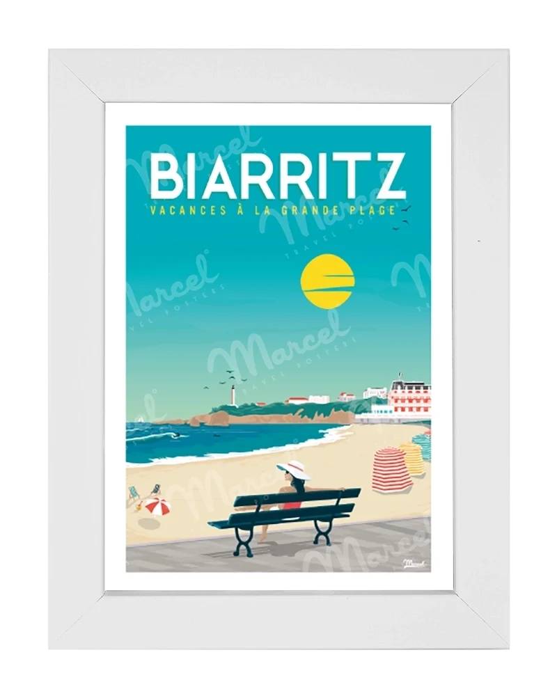 Carte Postale BIARRITZ "Vacances à la Grande plage"