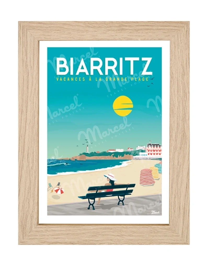 Carte Postale BIARRITZ "Vacances à la Grande plage"