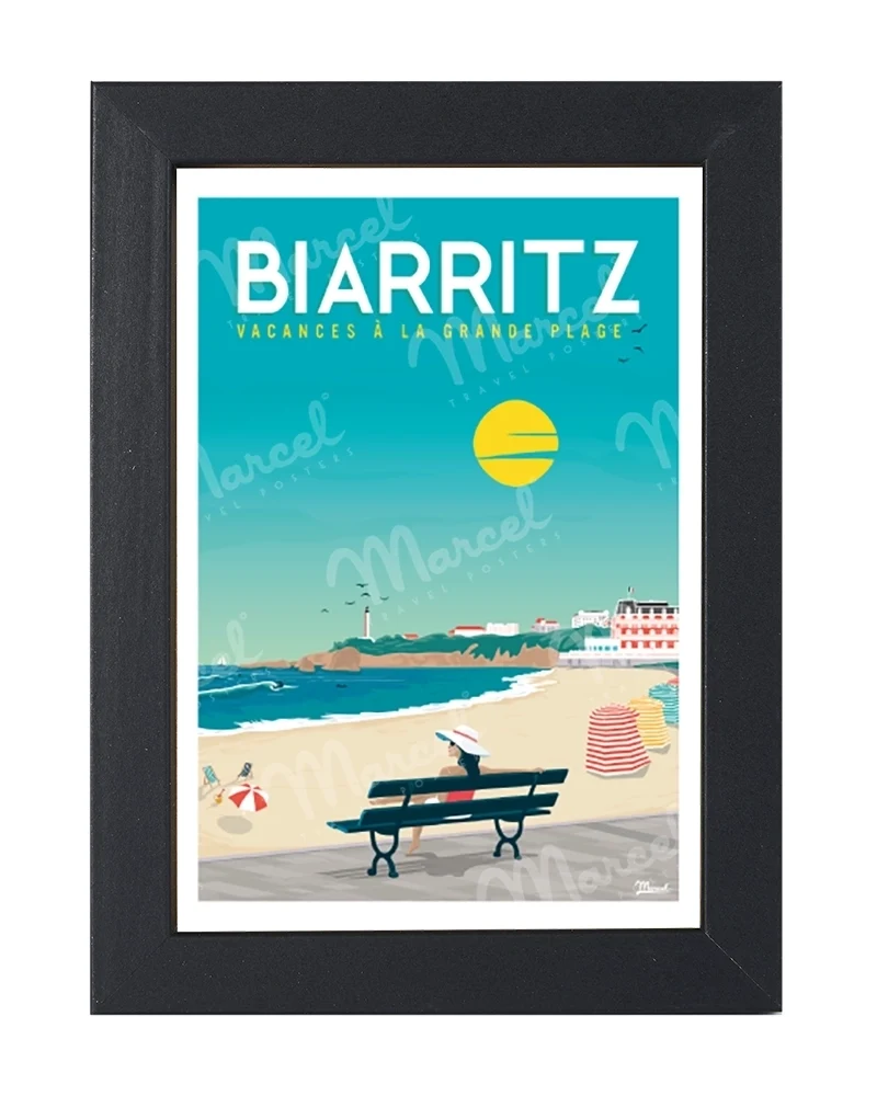 Carte Postale BIARRITZ "Vacances à la Grande plage"