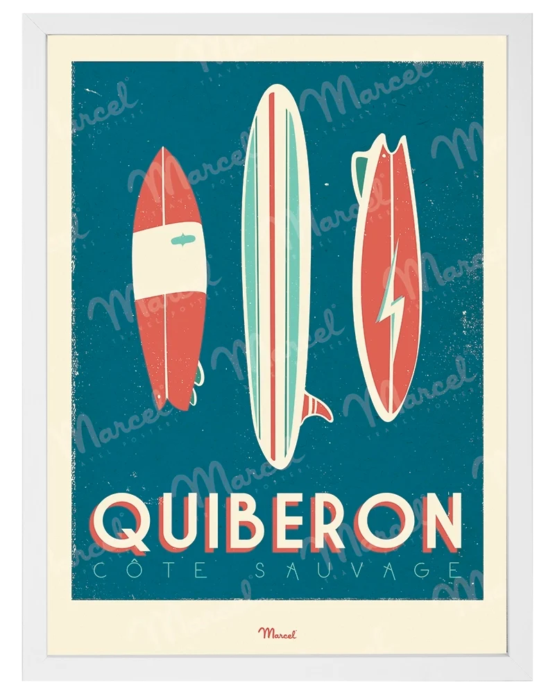 Affiche QUIBERON "Surfboards"