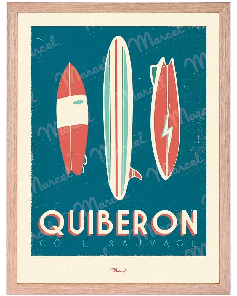 Affiche QUIBERON "Surfboards"