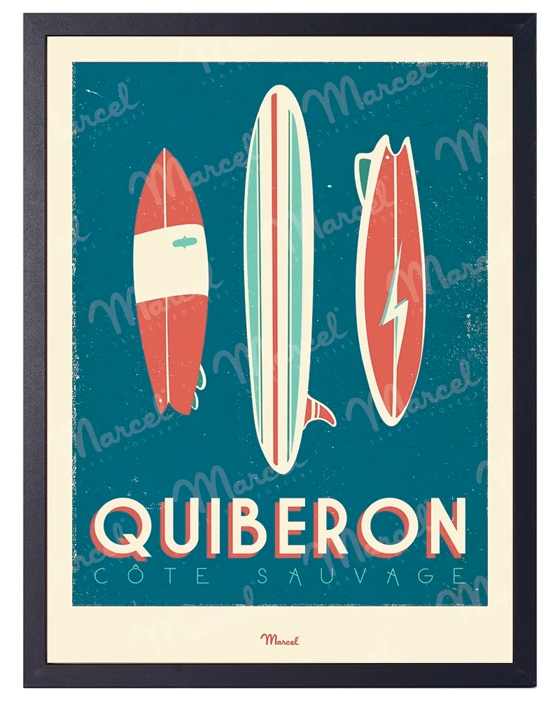 Affiche QUIBERON "Surfboards"