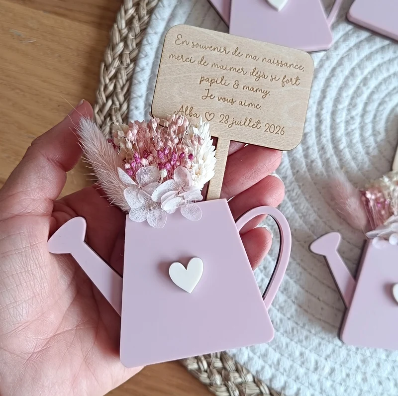 Magnet arrosoir fleurs séchées