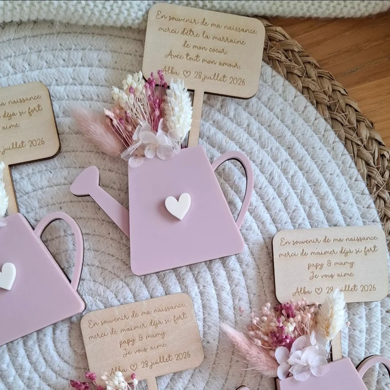 Magnet arrosoir fleurs séchées