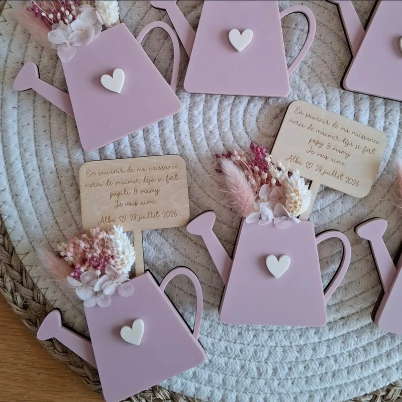 Magnet arrosoir fleurs séchées