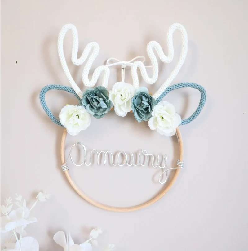 Cutie Fawn bleue (avec ou sans prénom, options à sélectionner)