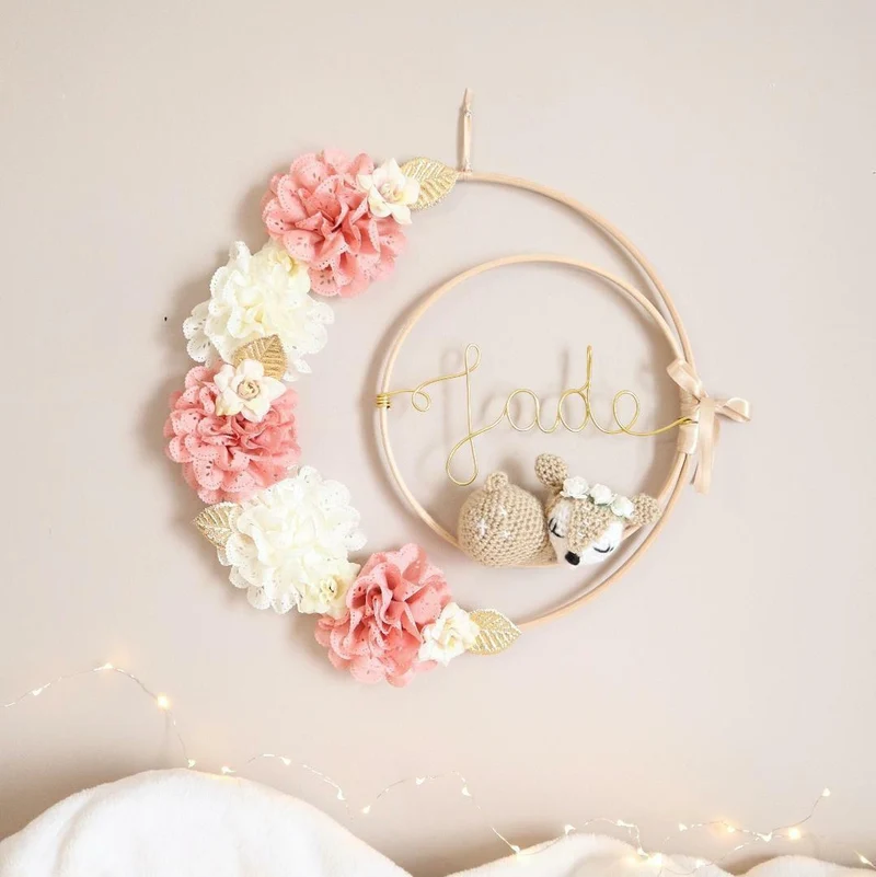 "Lily-Moon" - Animal + filaire doré (couleurs et options à choisir) - Envoi sous 6 semaines