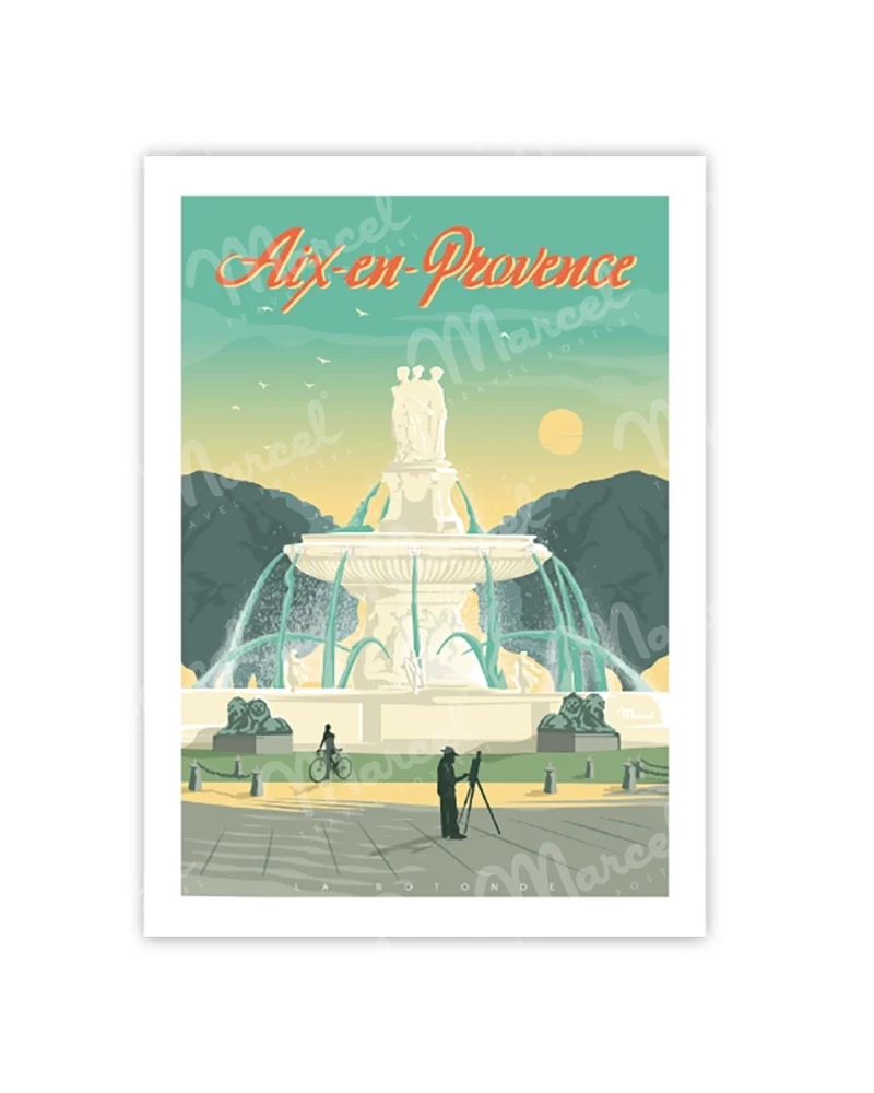 Carte Postale AIX-EN-PROVENCE "La Rotonde"