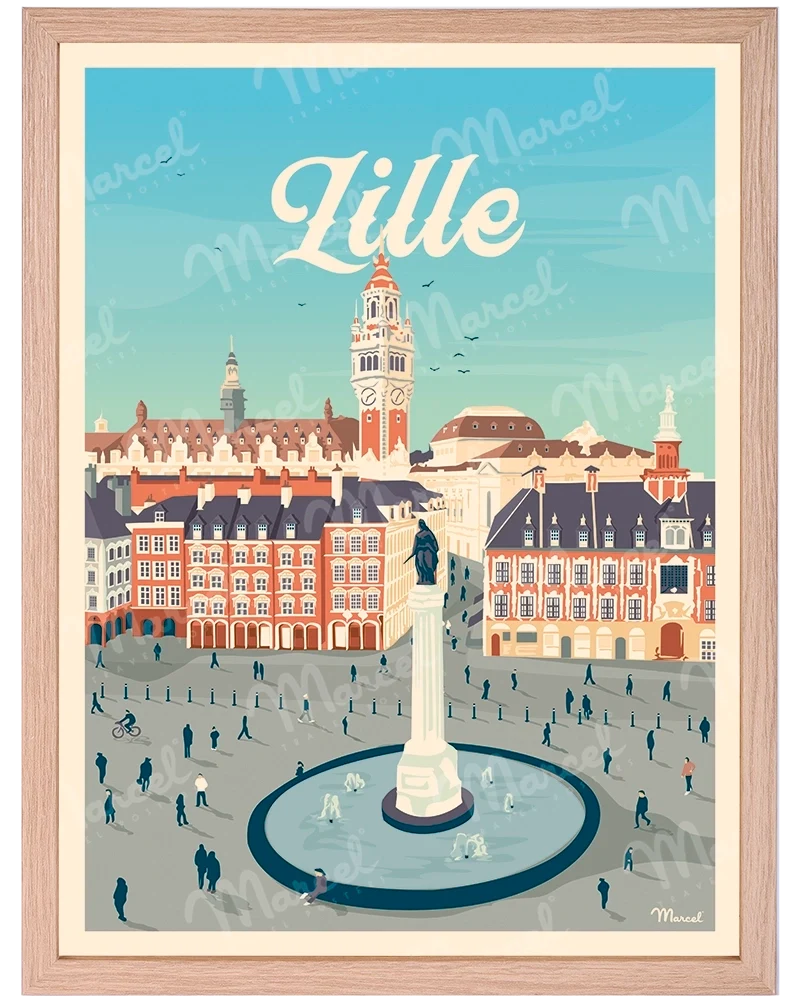 Affiche LILLE "La Grand'Place"