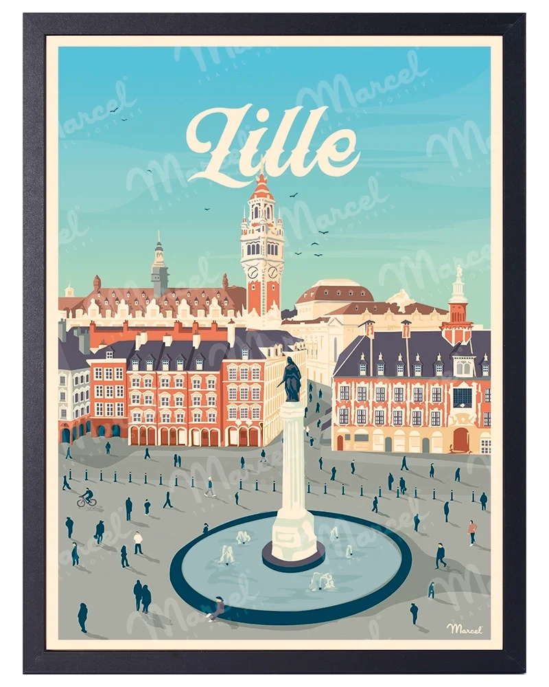 Affiche LILLE "La Grand'Place"