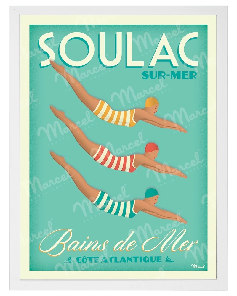 Affiche SOULAC "Bains de Mer"