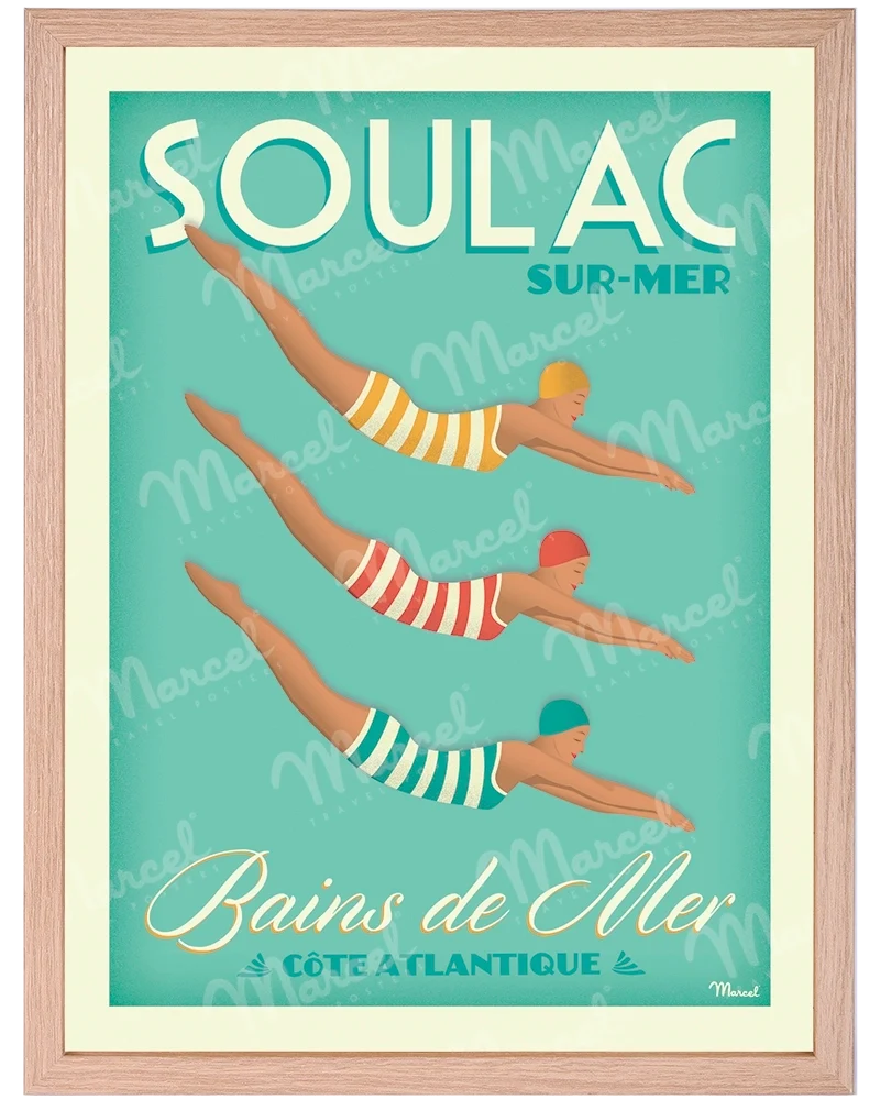 Affiche SOULAC "Bains de Mer"