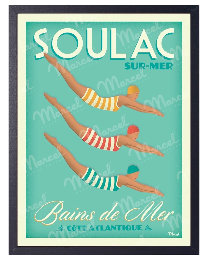 Affiche SOULAC "Bains de Mer"