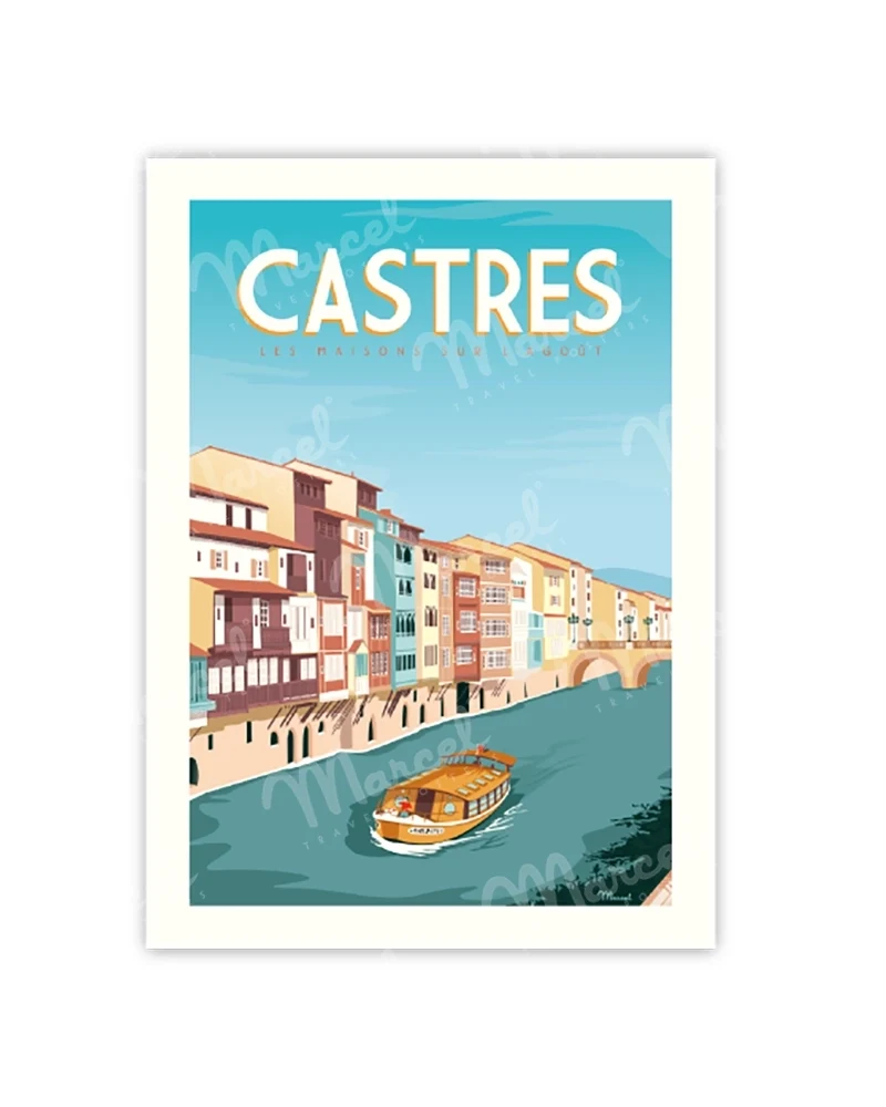 Carte Postale CASTRES "Les Maisons sur l'Agoût"