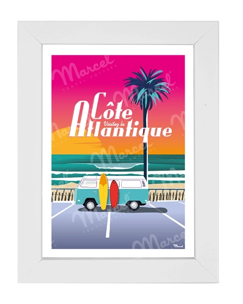 Carte Postale CÔTE ATLANTIQUE "Van Sunset"