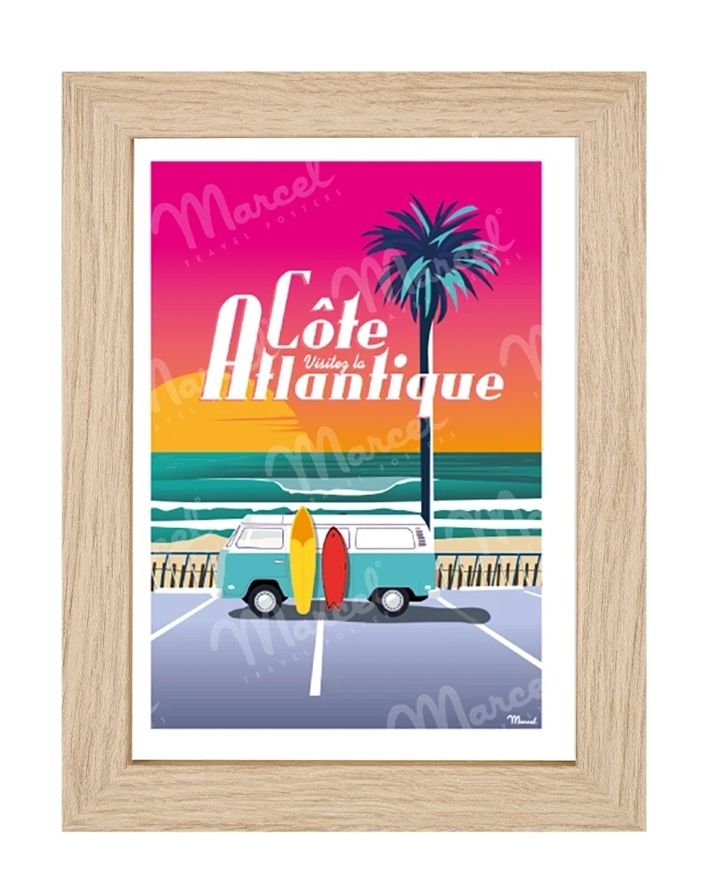 Carte Postale CÔTE ATLANTIQUE "Van Sunset"