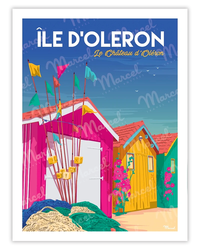 Affiche ÎLE D'OLÉRON "Château d'Oléron"