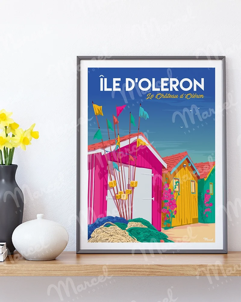 Affiche ÎLE D'OLÉRON "Château d'Oléron"