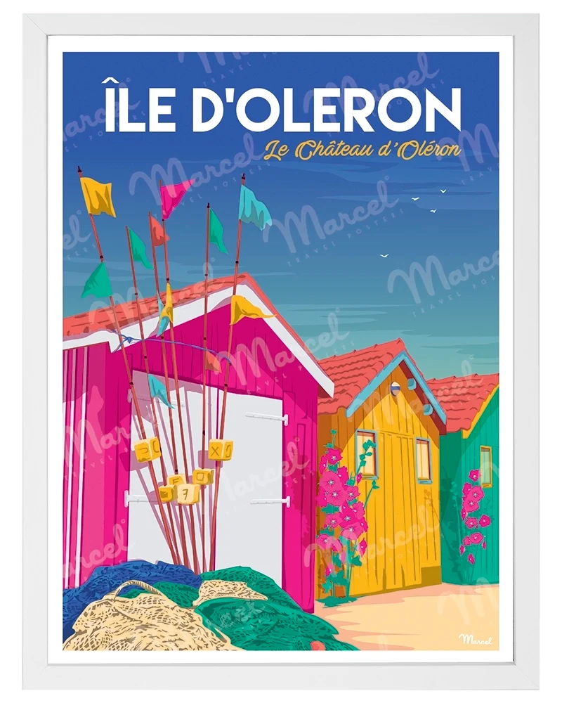 Affiche ÎLE D'OLÉRON "Château d'Oléron"