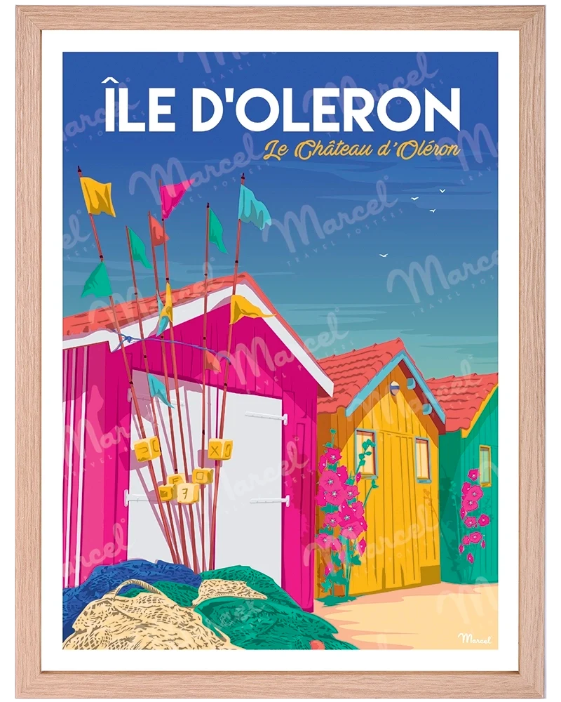Affiche ÎLE D'OLÉRON "Château d'Oléron"