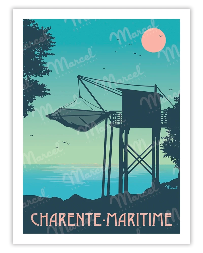 Affiche CHARENTE-MARITIME "Le Carrelet"