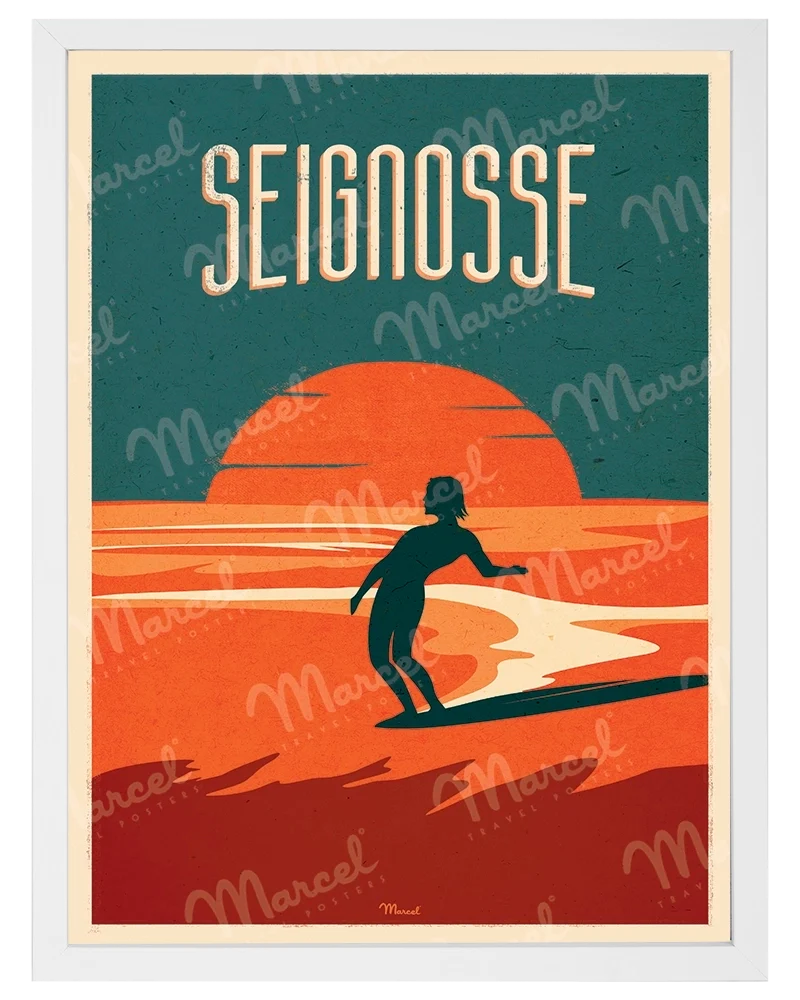 Affiche SEIGNOSSE "Surfing"