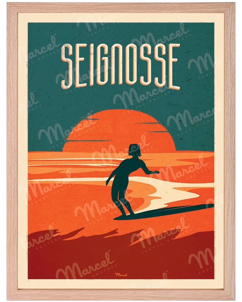 Affiche SEIGNOSSE "Surfing"