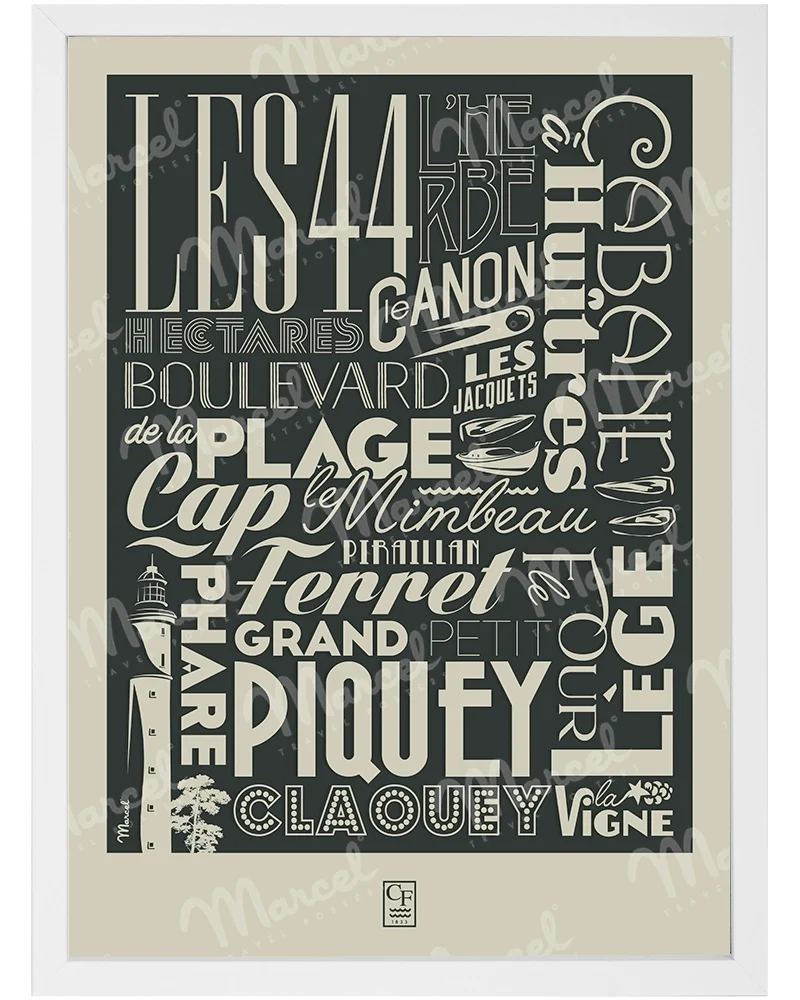 Affiche CAP FERRET "Typography"