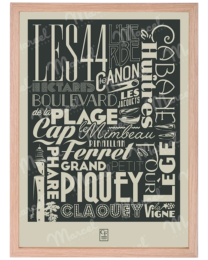Affiche CAP FERRET "Typography"