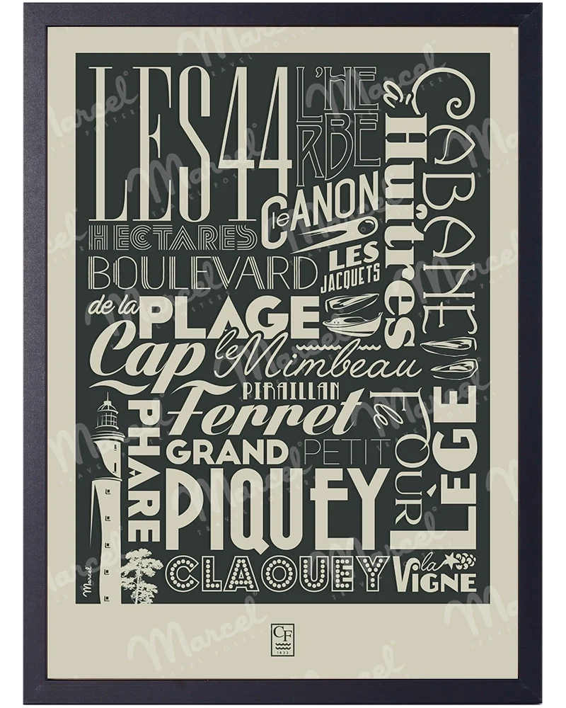 Affiche CAP FERRET "Typography"