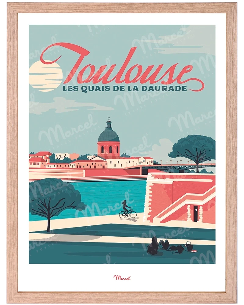 Affiche TOULOUSE "Quais de la Daurade"