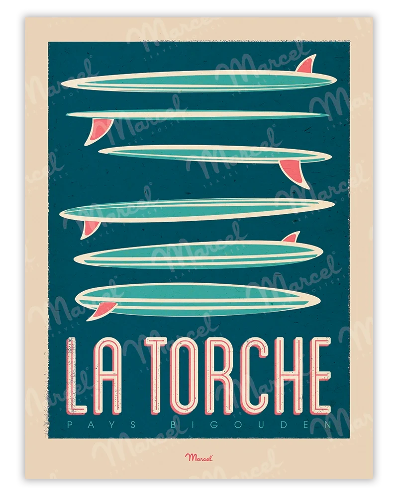 Affiche LA TORCHE "Surfboards"