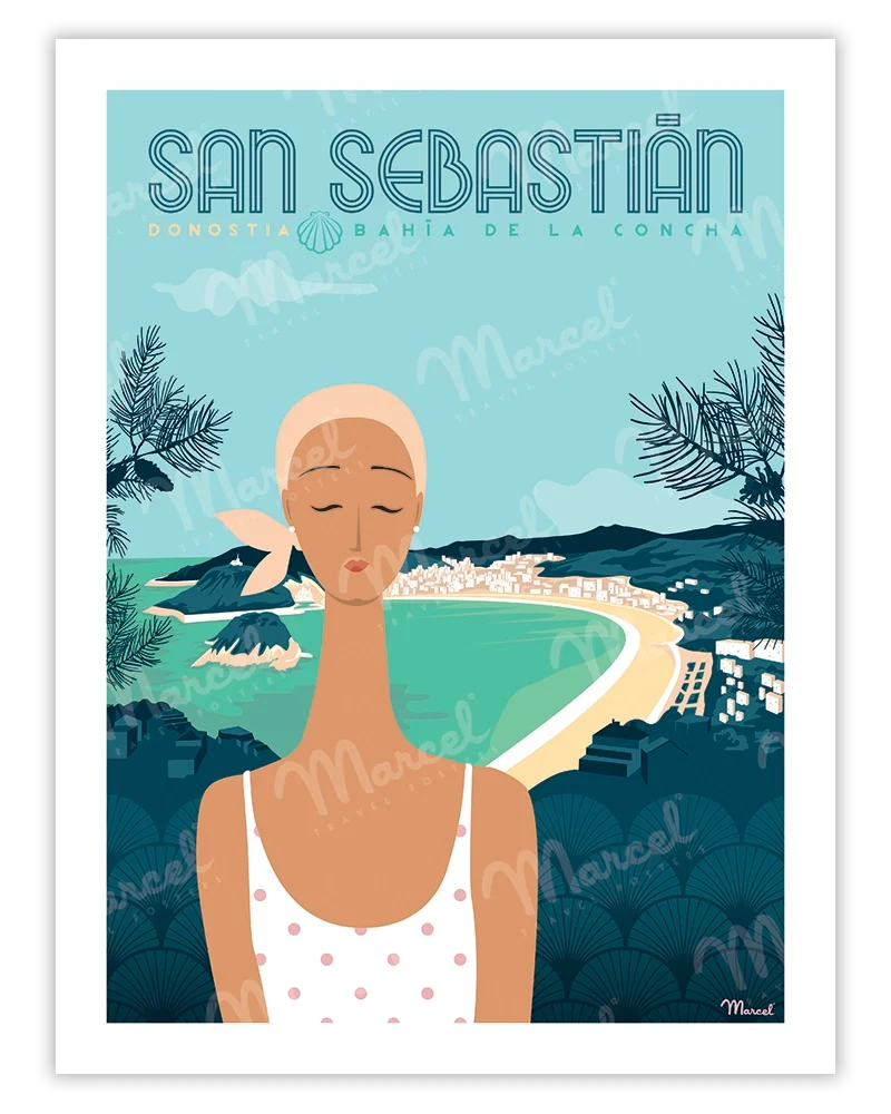 Affiche SAN SEBASTIAN "Bahía de la Concha"