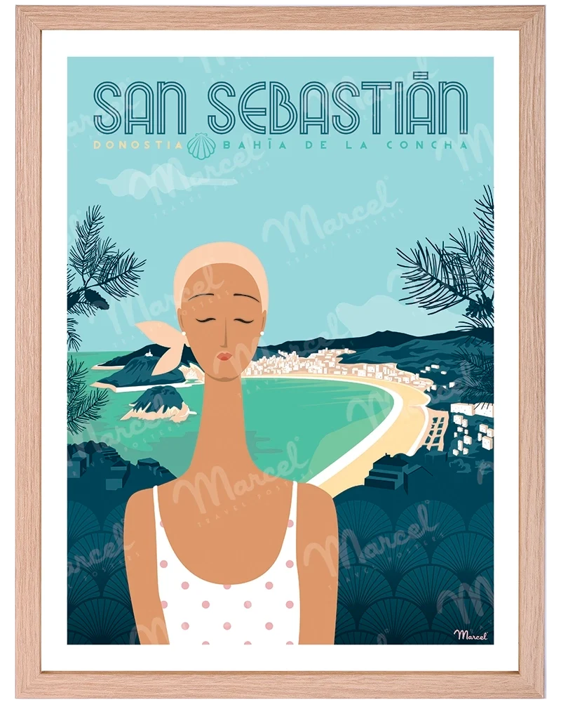 Affiche SAN SEBASTIAN "Bahía de la Concha"