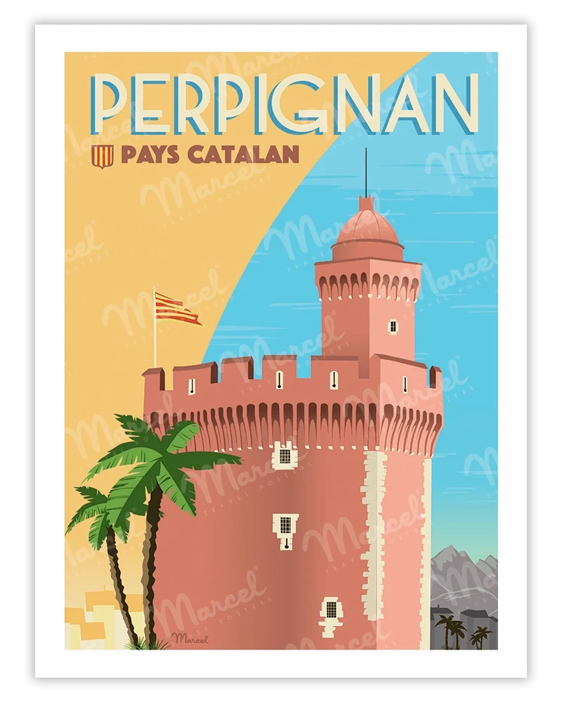 Affiche PERPIGNAN "Le Castillet"