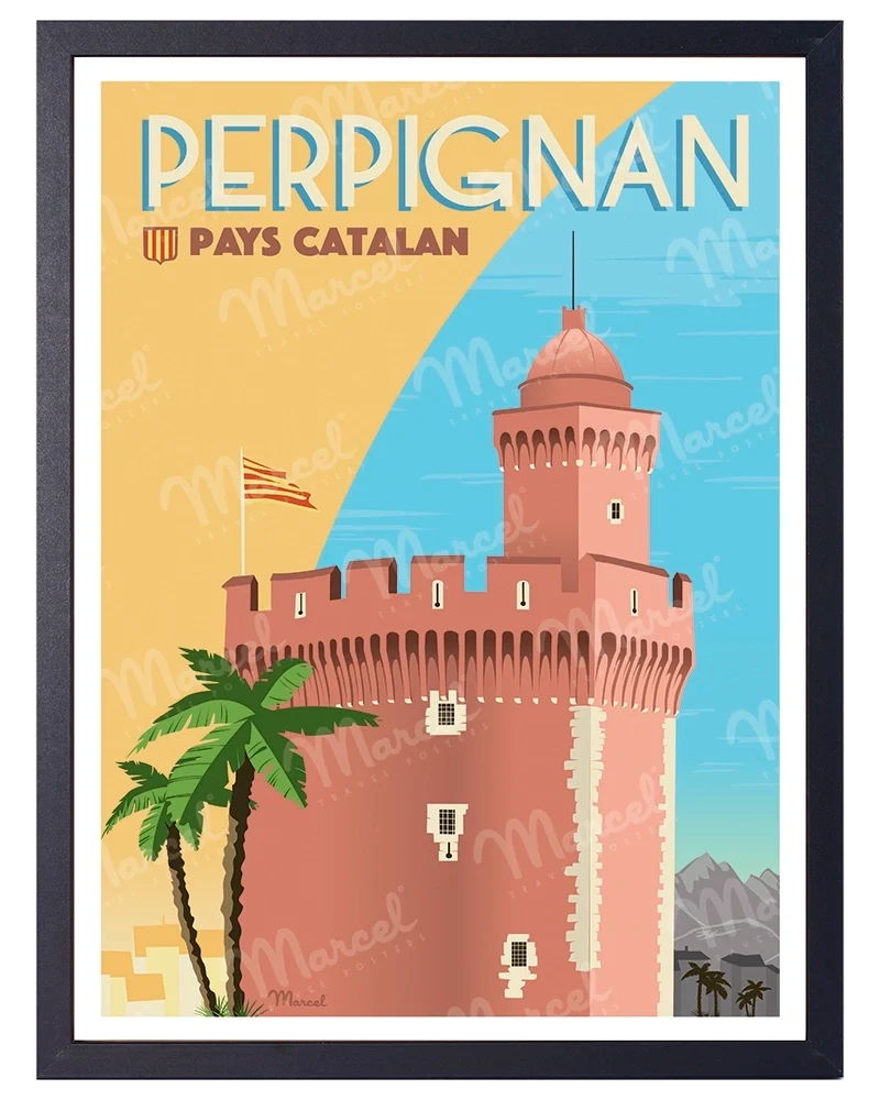 Affiche PERPIGNAN "Le Castillet"