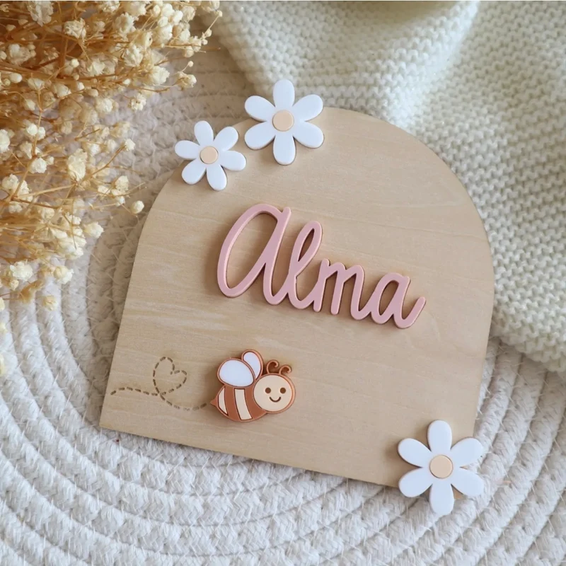 Médaillon naissance "Abeille" - A personnaliser