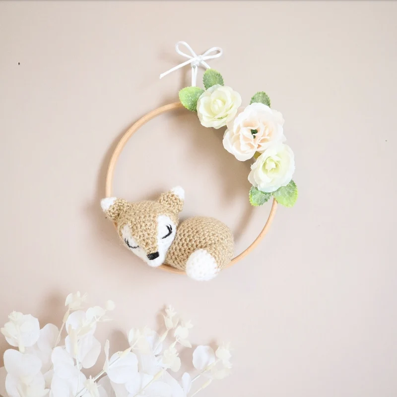 Suspension "Renard fleuri " - Taille au choix