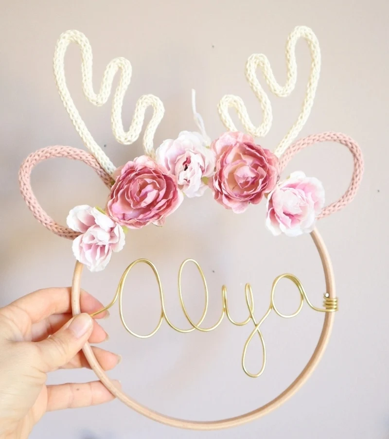 Cutie Fawn rose (avec ou sans prénom, options à sélectionner)