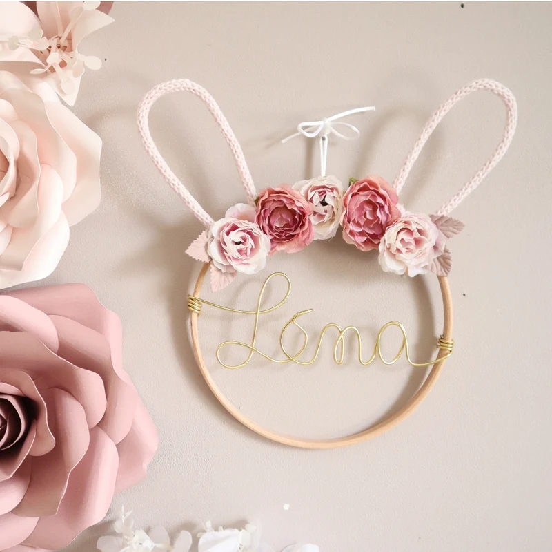 Cutie "Bunny" rose (avec ou sans prénom, options à sélectionner)