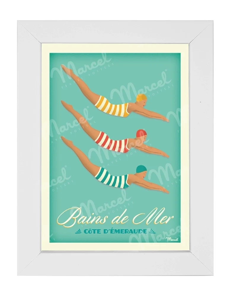Carte Postale CÔTE D'ÉMERAUDE "Bains de Mer"