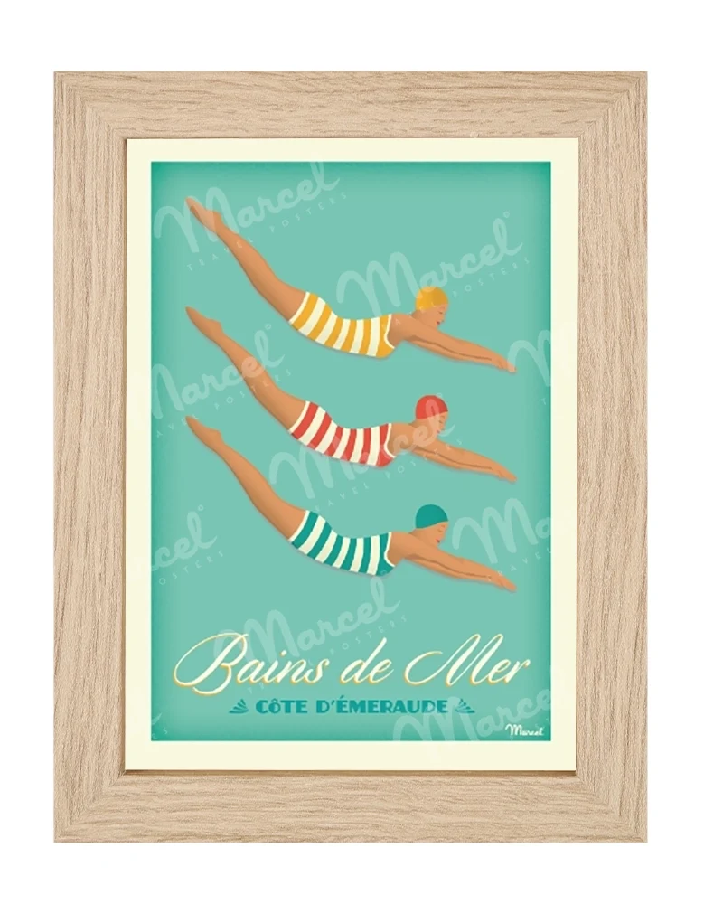 Carte Postale CÔTE D'ÉMERAUDE "Bains de Mer"