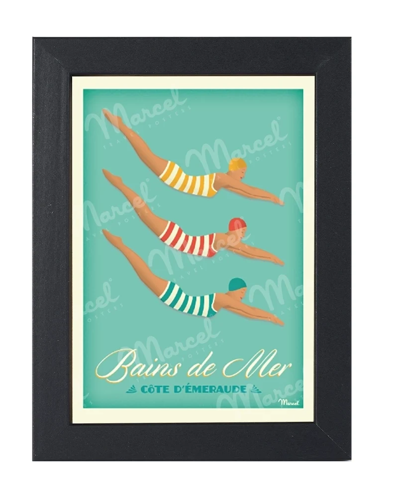 Carte Postale CÔTE D'ÉMERAUDE "Bains de Mer"
