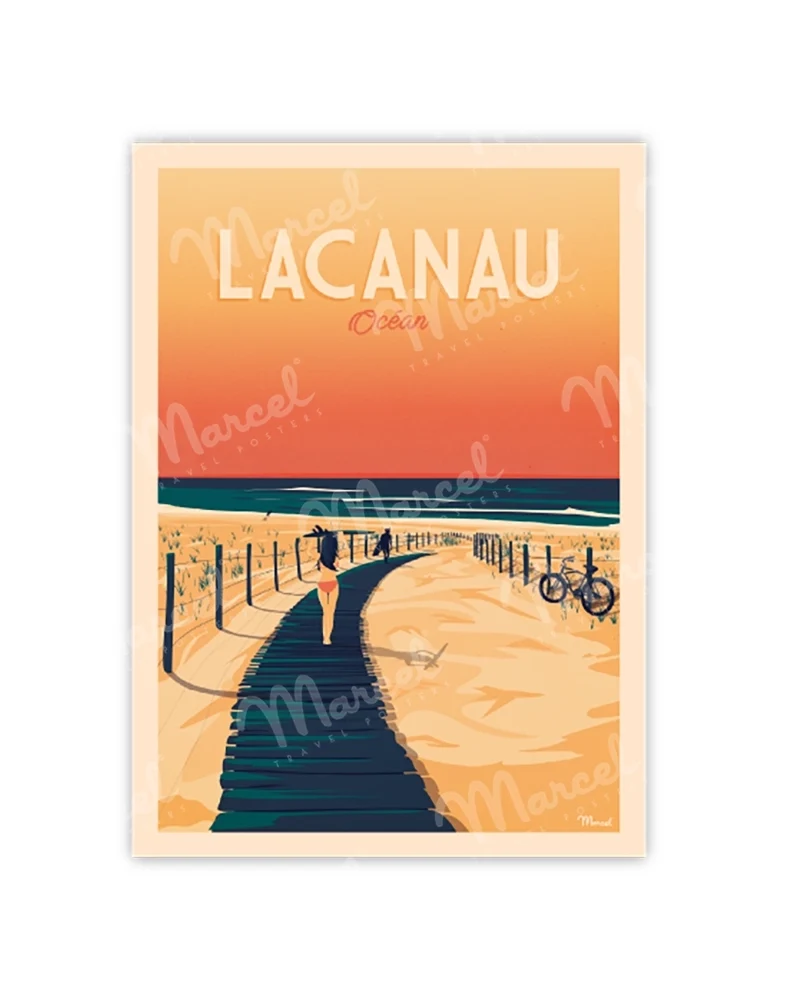 Carte Postale LACANAU "La Plage"